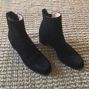 Stuart Weitzman easy on black suede boots
